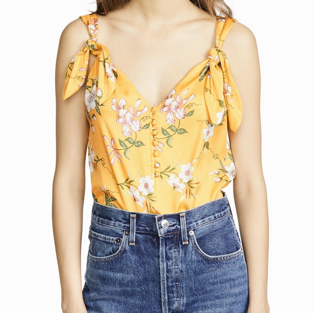 NWT Rebecca Taylor Silk Blend Floral Fashion Tank, Large